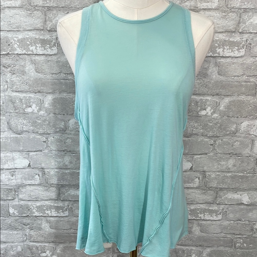 LAmade Blue Sleeveless Leslie Relaxed Tank Top
